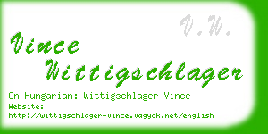 vince wittigschlager business card